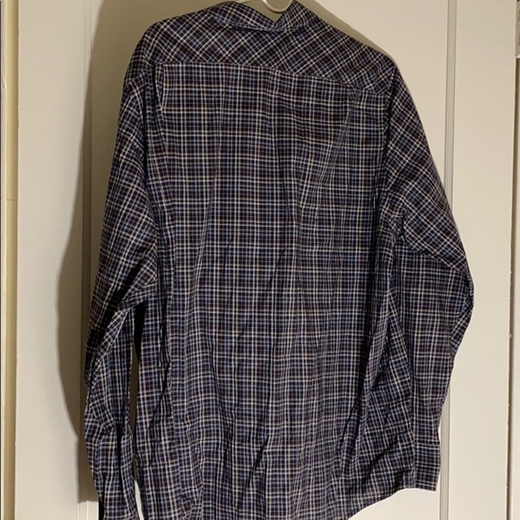 Lacoste Navy Plaid button down shirt - Picture 4 of 5